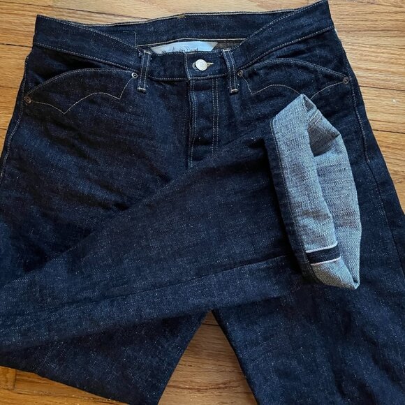 Brain Dead Type 00 15.5oz Selvedge Denim Jeans Indigo Wide Relaxed Mens - Picture 11 of 12